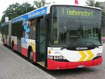 Scania N94UA mit Hess Aufbau
Baden, 2006
Alle Gelenkbusse von diesem Typ wurden zwischen Januar - M�rz 2008 an die Firma Hess zur�ck gegeben.