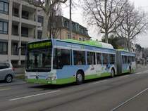 Mercedes Citaro mit der Betriebsnummer 728 und der Vollwerbung fr Erd - und Biogas auf der Linie 50. Die Aufnahme stammt vom 16.03.2011.
