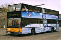 BVG 3908, ein MAN SD202, aufgenommen im April 2002 am Abstellplatz Hertzallee in Berlin.