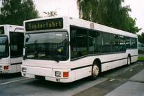 MAN NL202, aufgenommen im August 2002 im GWZ der Evobus NL Dortmund.