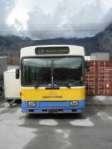 Volvo B10R, ex. TRN La Chaux-de-Fonds, abgestellt in Riddes, 19.03.2011. 