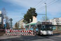 MAN NGE 152, Obus 034 der BBG-Eberswalde in Finow am 23.03.2011.