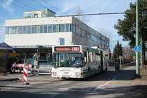 MAN NGE 152, Obus 004 der BBG-Eberswalde in Finow am 23.03.2011.