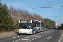 MAN NGE 152, Obus 035 der BBG-Eberswalde nach einem Unfall mit neuer Front in Finow am 23.03.2011.