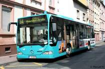 VGF 209 (F VG 209) mit Werbung f�r die Frankfurter Neue Pressen.
Aufgenommen in Frankfurt R�delheim, 22.8.2010.