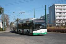 Solaris Trollino 18AC, Obus 051 der BBG-Eberswalde in Nordend am 29.03.2011.

