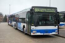 Wagen 30 der SW Remscheid, aufgenommen whrend der Sonderfahrt durchs Oberbergische Land am 27.02.2011 am Fr. Ebertplatz in Remscheid.