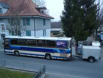 Kander-Reisen, Frutigen - Nr. 3/BE 66'132 - Drgmller (ex Flck, Brienz) am 7. Mrz 2011 in Lerchenfeld, Schulhaus