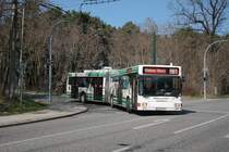 MAN NGE 152, Obus 040 der BBG-Eberswalde am 07.04.2010 in Nordend. 

