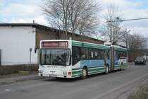 MAN NGE 152, Obus 017 der BBG-Eberswalde am 08.03.2010 in Nordend. 

