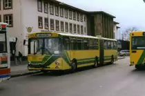 Mercedes O305 G der Moselbahn, aufgenommen im Oktober 1997 in Trier am Hauptbahnhof.