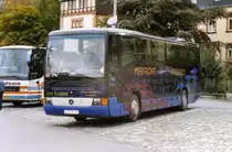 Mercedes O404 RHD, aufgenommen im Oktober 1997 in Bernkastel Kues.