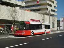 Der Solaris Urbino Nr. 289 am 1. Betriebstag auf der neuen Buslinie Seuzach - Winterthur im Rosenberg, 7.4.2011