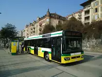 TN Neuchtel - Nr. 217/NE 99'217 - Volvo am 8. Mrz 2011 beim Bahnhof Neuchtel