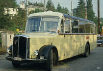 Saurer  BE 26963 vermutlich in Belp im Mai 1985 .. Bild ab Dia