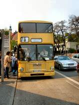 MAN-Doppeldecker zur Fahrt nach Lichtenrade in Alt-Mariendorf, Mai 2006