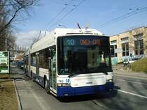 TPG Gen�ve - Nr. 740 - Hess/Hess Gelenktrolleybus am 10. M�rz 2011 in Gen�ve, Franchises
