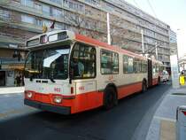 TPG Gen�ve - Nr. 663 - Saurer/Hess Gelenktrolleybus am 10. M�rz 2011 in Gen�ve, Coutance