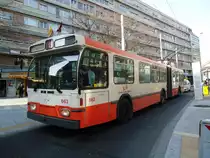 TPG Gen�ve - Nr. 663 - Saurer/Hess Gelenktrolleybus am 10. M�rz 2011 in Gen�ve, Coutance
