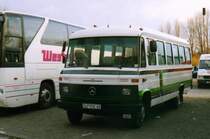 Mercedes O309, aufgenommen im M�rz 2003 auf dem Parkplatz der Westfalenhallen in Dortmund.