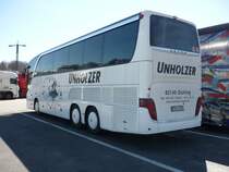 Noch ein Bild von hinten des Setra 415 HDH auf der Rast�tte Sindelfinger-Wald der Fa. Unholzer.