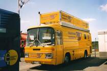 Mercedes O303, aufgenommen im August 2002 im Fahrerlager des N�rburgrings.