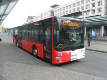 Das Bild zeigt einen neuen MAN Lions City Bus von Saar-Pfalz-Bus.Die Aufnahme des Fotos war am 18.04.2011 in Saarbr�cken.