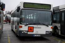 Jumbo 61, ein Mercedes O405 N, vom Unternehmen Gerda Klingenfu�, aufgenommen am 27.02.2011 am Abstellplatz von Klingenfu� in Velbert.