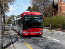 Winterthur - Solaris Trolleybus Nr.175 unterwegs in Winterthur am 01.04.2011