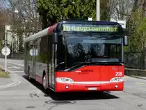 Winterthur - Solaris Nr.208 ZH 730208 unterwegs in Winterthur am 01.04.2011