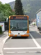 Ein RNV Mercedes Benz Citaro G in Neckargem�nd am 21.04.11