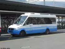 RTB Nr. 11 (Mercedes Sprinter) am 15.4.2011 beim Bhf. Sargans. Die 2007 gegr�ndete BSW (Bus-Sarganserland-Werdenberg) soll demn�chst in die Rheintalbus AG integriert werden, und der Name BSW wird aufgehoben. Bis es aber soweit ist l�uft noch viel Wasser das Rheintal hinunter. Jedoch fahren heute die Busse schon Unternehmens�bergreifend, so das in Sargans RTB-Busse und in Heerbrugg BSW-Fahrzeuge zu sehen sind.