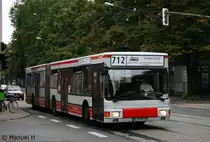 Rheinbahn 9052 (D BO 9052).
Aufgenommen am ZOB Ratingen Mitte, 10.9.2010.
F�r einen SEV f�r die Strassenbahnlinie 712 von Ratingen nach D�sseldorf mu�te die Rheinbahn Gelenkbusse kaufen.
Die Busse kammen von der Bogestra aus Bochum.
Sie sind inzwischen alle wieder Verkauft worden.