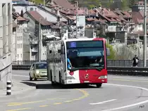 tpf - Mercedes Citaro  Nr.383  FR 300386 unterwegs in der Stadt Fribourg am 09.04.2011