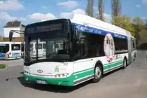 Solaris Trollino 18AC, Obus 052 der BBG-Eberswalde auf dem Busbahnhof am 19.04.2011. 

