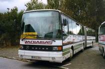 Setra SG221 UL, aufgenommen im Oktober 1999 auf dem Parkplatz der Westfalenhallen in Dortmund.