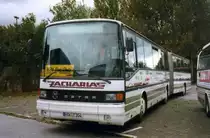 Setra SG221 UL, aufgenommen im Oktober 1999 auf dem Parkplatz der Westfalenhallen in Dortmund.
