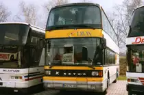 Setra S228 DT, aufgenommen im M�rz 1999 im GWZ der Neoplan NL in Oberhausen.