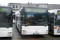 Jumbo 70, ein MAN N�263, vom Unternehmen Gerda Klingenfu�, aufgenommen am 27.02.2011 auf dem Betriebshof von Klingenfu� in Velbert.