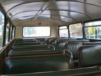 Oberdeck B�ssing-Bus, hier auf der Linie 218 zur Pfaueninsel, noch ohne Fahrg�ste, Sommer 2007