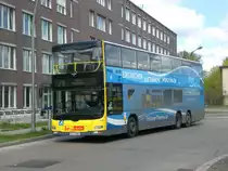MAN Lion's City DD (Doppelstock) auf der Linie X10 nach Teltow Warthestra�e an der Haltestelle Hertzallee.