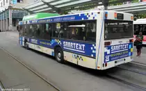 Hier ist ein MAN Bus mit Werbung f�r den Saartext des Saarl�ndischen Rundfunk zu sehen. Das Bild habe ich am 28.04.2011 gemacht.
