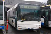 Jumbo 8, ein MAN N263, vom Unternehmen Gerda Klingenfu, aufgenommen am 27.02.2011 auf dem Betriebshof von Klingenfu in Velbert.