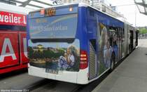 Citaro Erdgas Gelenkbus von Saarbahn und Bus. Das Foto habe ich am 28.04.2011 in Saarbrcken gemacht.