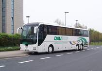 MAN von Dau Bus am Flughafen Hannover, am 17.04.2011.