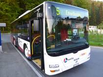 Wagen 93 der RVBW an der Haltestelle Eichtal in Baden am 23.4.2011