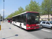 Travys VD 1256 (Setra S315NF) am 26.4.2011 beim Bhf. Yverdon-les-Bains.
