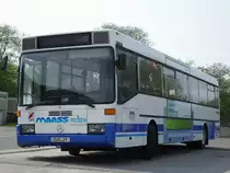 BUS MB O407 von Maass Reisen aus Cuxhaven mit neuer Werbung f�r den Heimat-LIVE Sender.