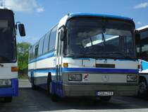 BUS Maass Reisen Cuxhaven MB O 303 mit einer LED-Matrix.