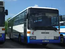 BUS Maass Reisen Cuxhaven MB O 408 ausgestattet mit einer LED-Matrix.